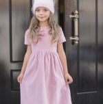 фото ПЛАТЬЕ бархатное со стразами (розовый) Tricotier для девочек