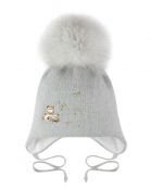 ШАПКА БЕЛЛЬ светло-серый для девочек