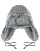 УШАНКА АДМИРАЛ средне-серый для мальчиков