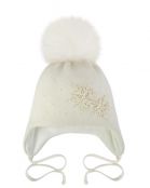 ШАПКА АЛЕНА молочный для девочек