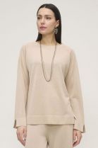 ДЖЕМПЕР ЖЕНСКИЙ 2406 светло-бежевый для женщин - фото ДЖЕМПЕР ЖЕНСКИЙ 2406 светло-бежевый для женщин