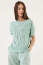 ДЖЕМПЕР ЖЕНСКИЙ 2518 светло-бирюзовый для женщин - фото ДЖЕМПЕР ЖЕНСКИЙ 2518 светло-бирюзовый для женщин