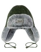 УШАНКА АДМИРАЛ тёмный хаки для мальчиков