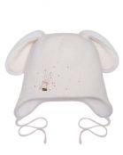 ШАПКА ЗАЙКА белый для девочек