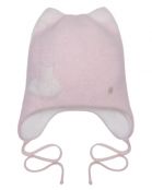 ШАПКА КОТЕНОК пудра для девочек